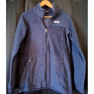 Columbia Blue Fleece Jacket Full Zip Windbreaker Size Xlarge